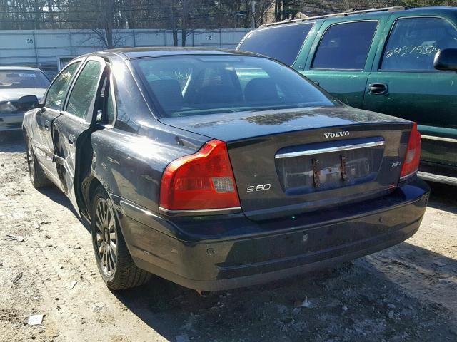 YV1TH592961437435 - 2006 VOLVO S80 2.5T BLACK photo 3