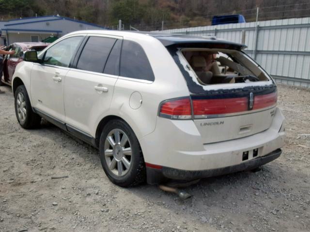 2LMDU88C47BJ15955 - 2007 LINCOLN MKX WHITE photo 3