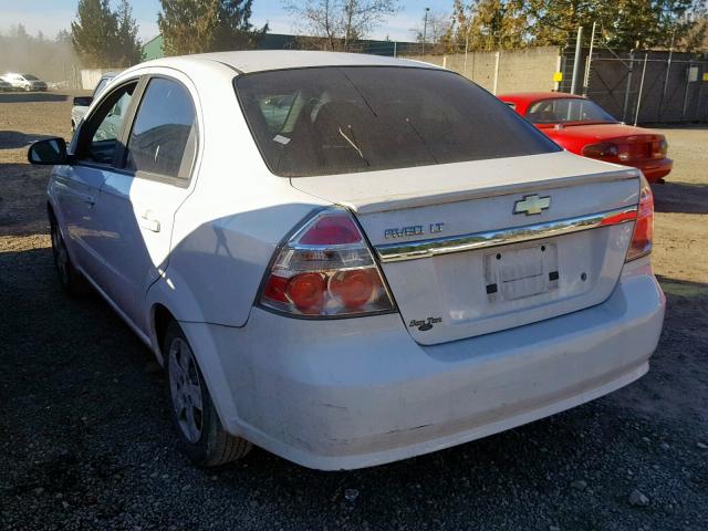 KL1TD5DE0AB073595 - 2010 CHEVROLET AVEO LS WHITE photo 3