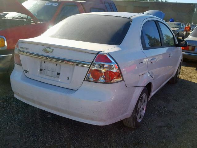 KL1TD5DE0AB073595 - 2010 CHEVROLET AVEO LS WHITE photo 4