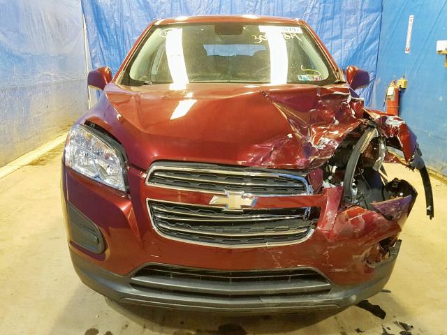 3GNCJNSB9GL135679 - 2016 CHEVROLET TRAX LS RED photo 9