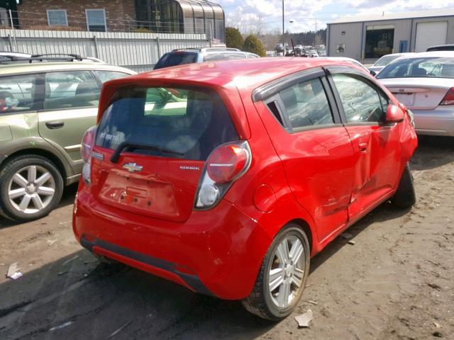 KL8CA6S91DC504854 - 2013 CHEVROLET SPARK LS RED photo 4