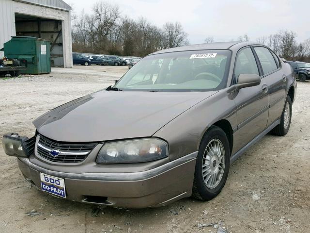 2G1WF55E419294593 - 2001 CHEVROLET IMPALA BROWN photo 2