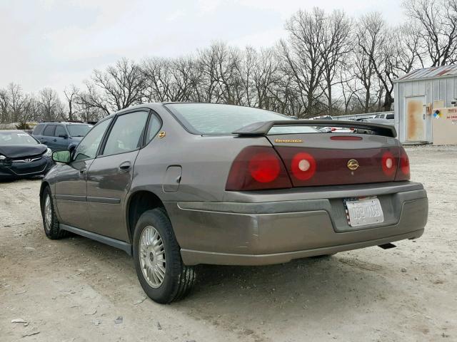 2G1WF55E419294593 - 2001 CHEVROLET IMPALA BROWN photo 3