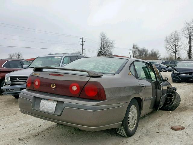 2G1WF55E419294593 - 2001 CHEVROLET IMPALA BROWN photo 4