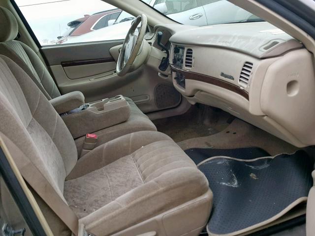 2G1WF55E419294593 - 2001 CHEVROLET IMPALA BROWN photo 5