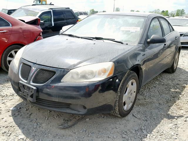 1G2ZF58B374213590 - 2007 PONTIAC G6 VALUE L BLACK photo 2