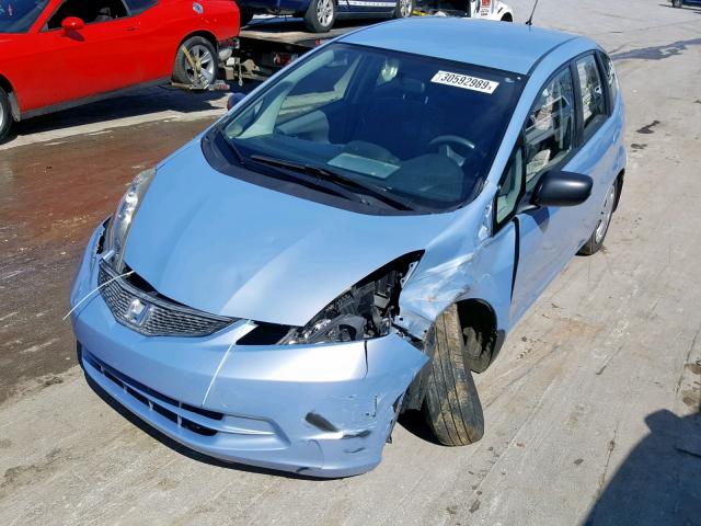 JHMGE88269C002026 - 2009 HONDA FIT BLUE photo 2