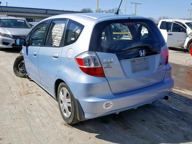 JHMGE88269C002026 - 2009 HONDA FIT BLUE photo 3