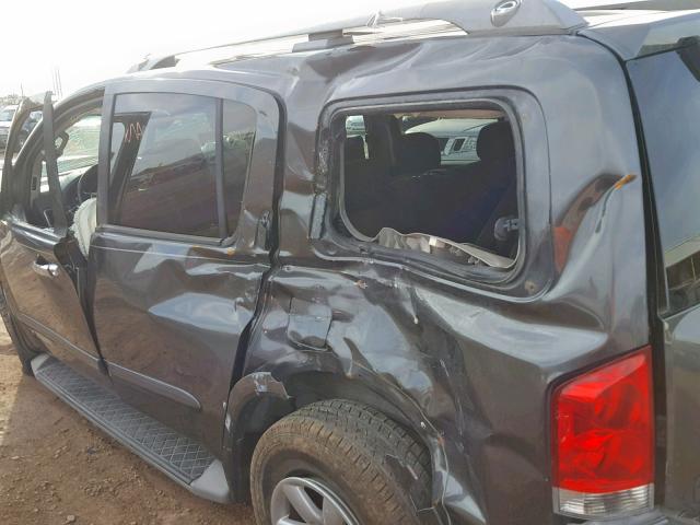 5N1AA0ND0BN600273 - 2011 NISSAN ARMADA SV CHARCOAL photo 10