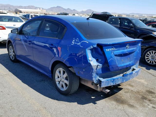 3N1AB6AP2BL684927 - 2011 NISSAN SENTRA 2.0 BLUE photo 3