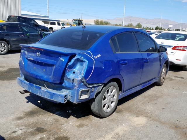 3N1AB6AP2BL684927 - 2011 NISSAN SENTRA 2.0 BLUE photo 4