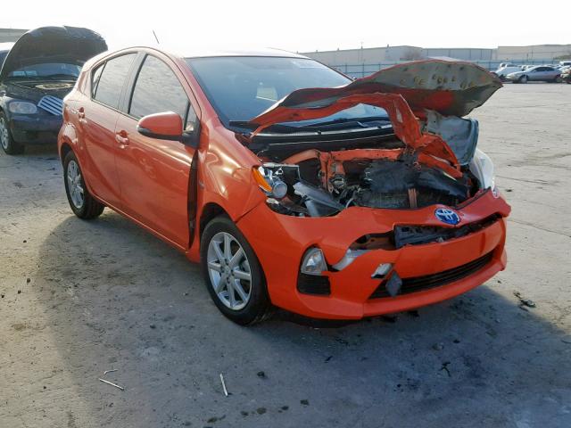 JTDKDTB34D1039597 - 2013 TOYOTA PRIUS C ORANGE photo 1