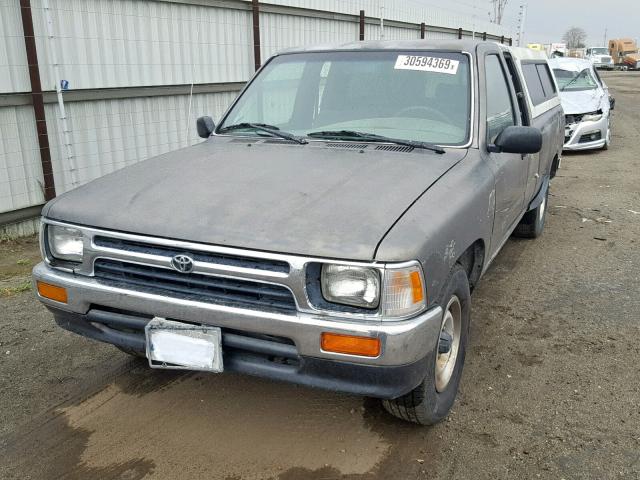 4TARN93P3PZ146612 - 1993 TOYOTA PICKUP 1/2 GRAY photo 2