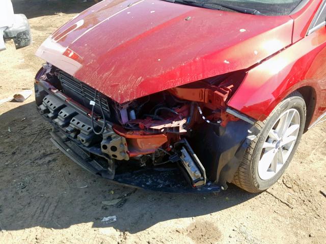 1FADP3F26GL395484 - 2016 FORD FOCUS SE RED photo 9