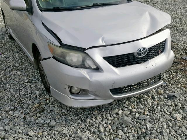 2T1BU4EE1AC494658 - 2010 TOYOTA COROLLA BA SILVER photo 10