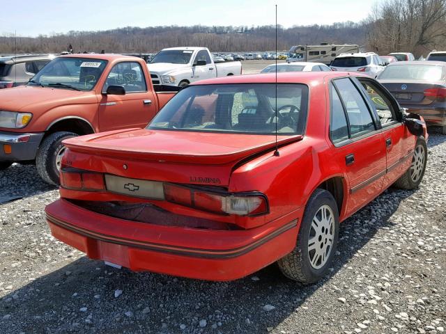 2G1WN54T7R9104820 - 1994 CHEVROLET LUMINA EUR RED photo 4