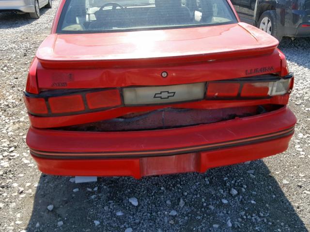 2G1WN54T7R9104820 - 1994 CHEVROLET LUMINA EUR RED photo 9