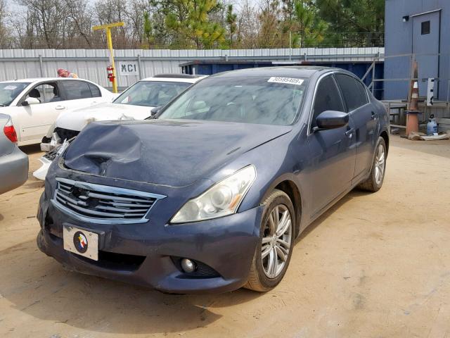 JN1CV6AR3AM456845 - 2010 INFINITI G37 BLUE photo 2