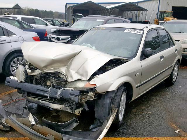 JM1BJ225830160786 - 2003 MAZDA PROTEGE DX TAN photo 2