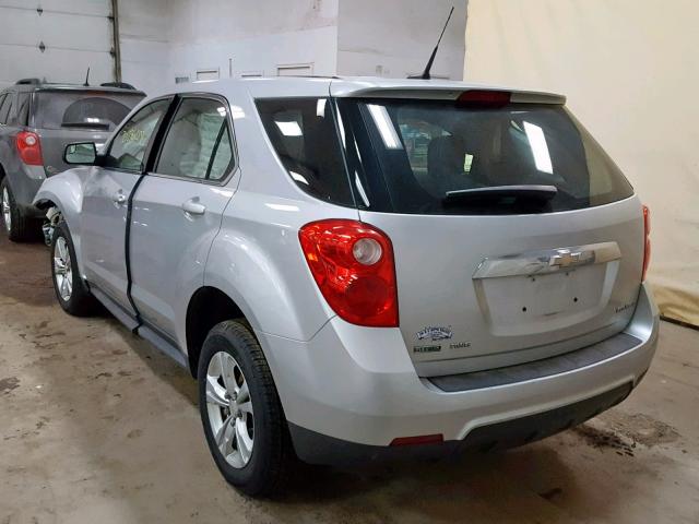 2GNFLCEK1C6228573 - 2012 CHEVROLET EQUINOX LS SILVER photo 3