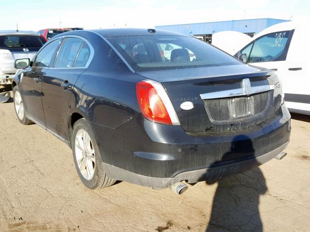 1LNHM93R09G600605 - 2009 LINCOLN MKS BLACK photo 3