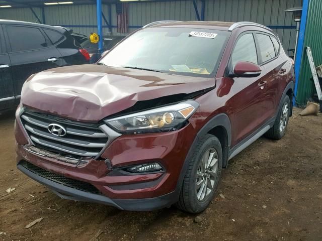 KM8J3CA48HU548598 - 2017 HYUNDAI TUCSON LIM MAROON photo 2