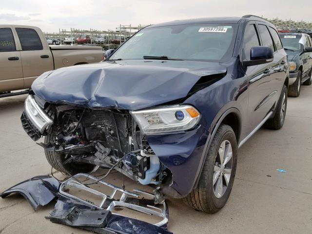 1C4RDJDG3GC393123 - 2016 DODGE DURANGO LI BLUE photo 2