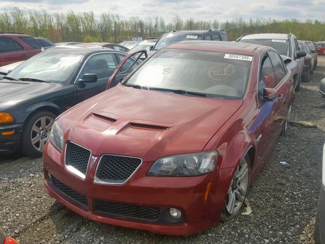 6G2ER57719L159348 - 2009 PONTIAC G8 BURGUNDY photo 2