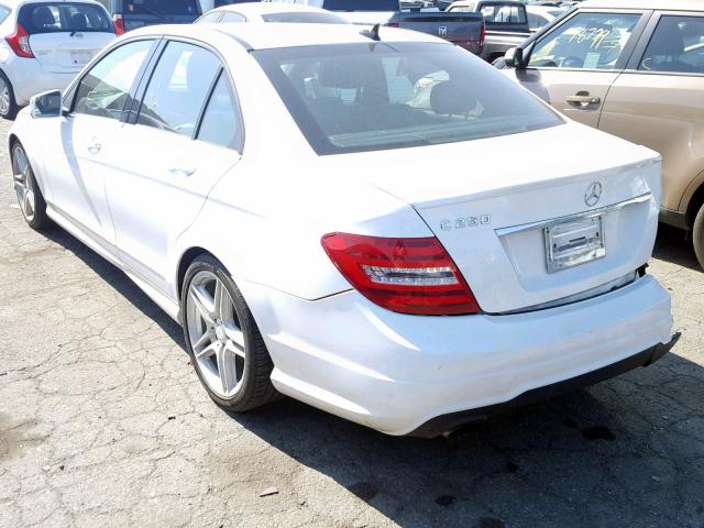 WDDGF4HB0DA781277 - 2013 MERCEDES-BENZ C 250 WHITE photo 3