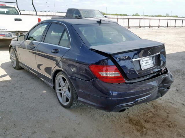 WDDGF4HB4DG103161 - 2013 MERCEDES-BENZ C 250 BLUE photo 3