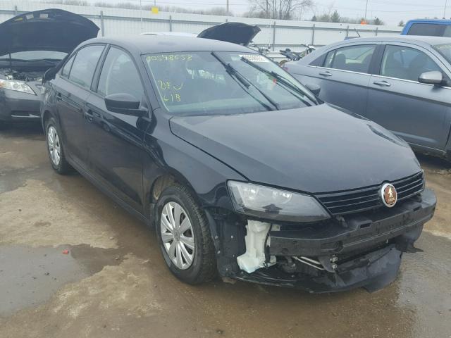 3VW2K7AJ2CM304934 - 2012 VOLKSWAGEN JETTA BASE BLACK photo 1