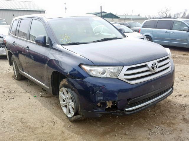 5TDBK3EHXDS179539 - 2013 TOYOTA HIGHLANDER BLUE photo 1