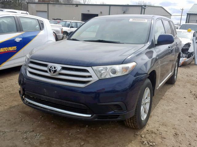 5TDBK3EHXDS179539 - 2013 TOYOTA HIGHLANDER BLUE photo 2