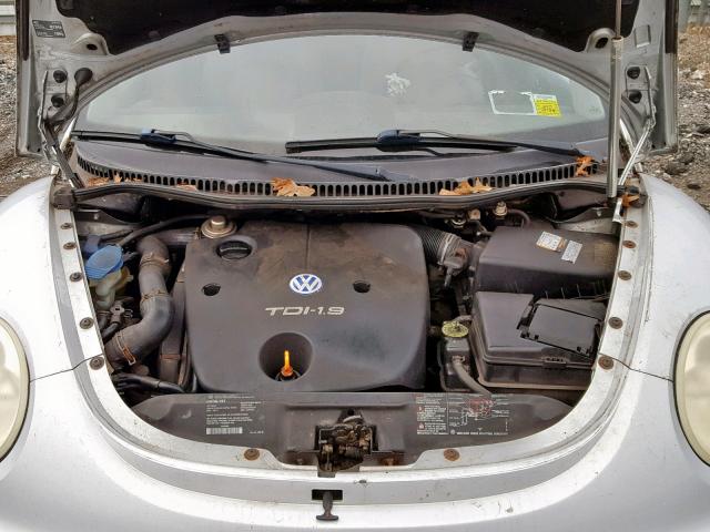 3VWCP21C22M455359 - 2002 VOLKSWAGEN NEW BEETLE ვერცხლისფერი ფოტო 7