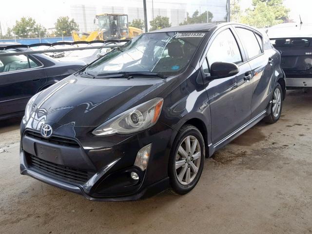 JTDKDTB33H1592263 - 2017 TOYOTA PRIUS C BLUE photo 2