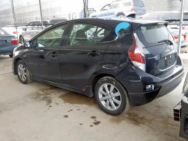 JTDKDTB33H1592263 - 2017 TOYOTA PRIUS C BLUE photo 3