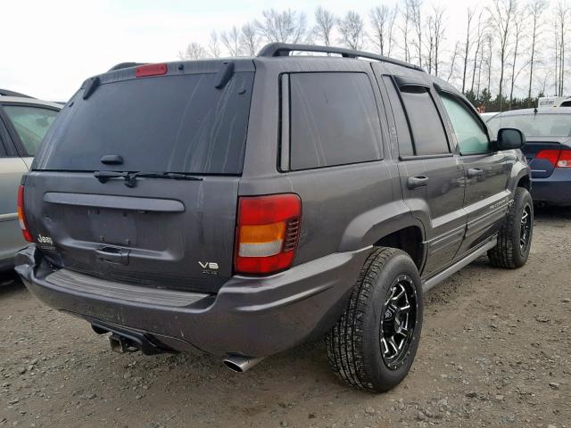 1J8GW68J72C213244 - 2002 JEEP GRAND CHER GRAY photo 4