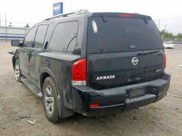 5N1BA0ND3DN603644 - 2013 NISSAN ARMADA SV BLACK photo 3