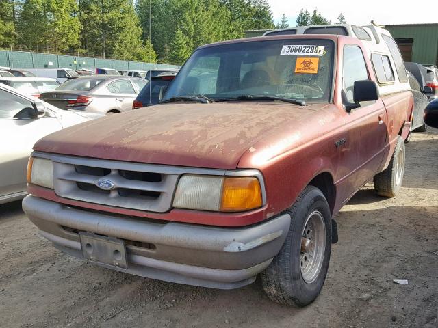 1FTCR10A7VPB55919 - 1997 FORD RANGER RED photo 2