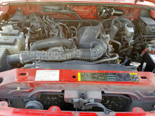 1FTYR10U45PA47290 - 2005 FORD RANGER RED photo 7
