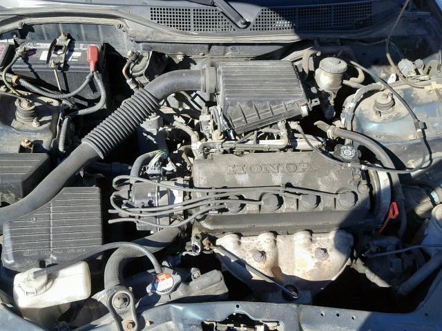 1HGEJ6621VL004564 - 1997 HONDA CIVIC DX GREEN photo 7