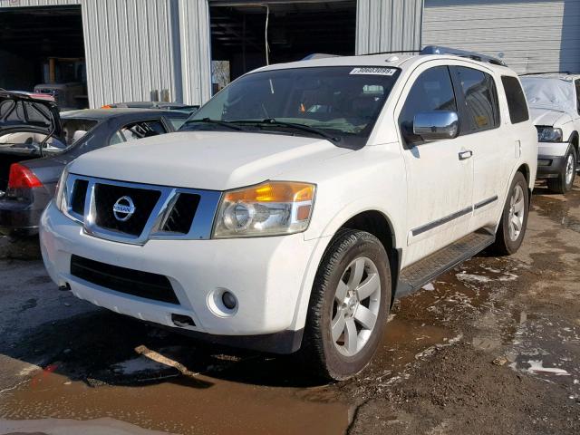 5N1BA0ND1BN601145 - 2011 NISSAN ARMADA SV WHITE photo 2