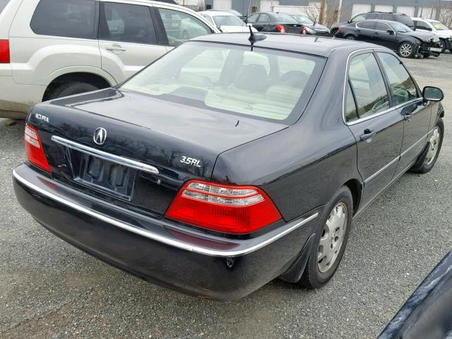 JH4KA96614C005135 - 2004 ACURA 3.5RL BLACK photo 4