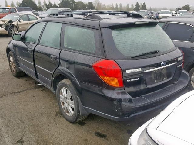 4S4BP61C757372400 - 2005 SUBARU LEGACY OUT BLACK photo 3