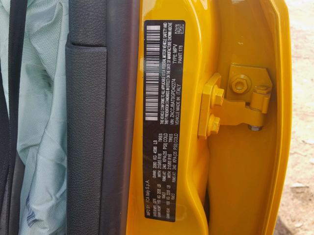 ZACCJBAT9GPD42274 - 2016 JEEP RENEGADE S 黄色 照片 10