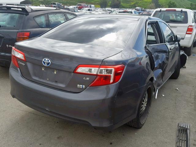 4T1BD1FK9DU088567 - 2013 TOYOTA CAMRY HYBR GRAY photo 4