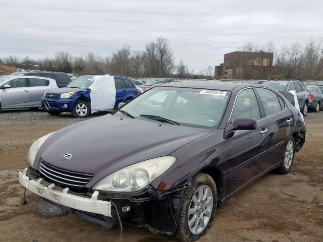 JTHBF30G630141518 - 2003 LEXUS ES 300 PURPLE photo 2