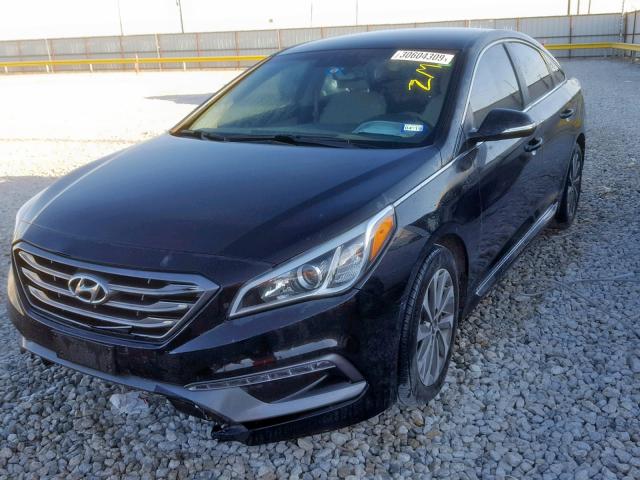 5NPE34AF9HH481680 - 2017 HYUNDAI SONATA SPO BLACK photo 2