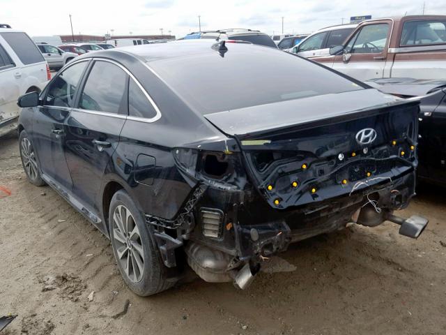 5NPE34AF9HH481680 - 2017 HYUNDAI SONATA SPO BLACK photo 3